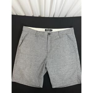 Ezekiel Chino Shorts Men 36/10 Heather Gray Geo Flat Front Skater Classy Shorts